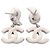Pendientes de botón Chanel Coco Mark Silver/Clear Plata - vista 2