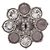 Chanel Coco Mark Ring mit Blumenmotiv Silber