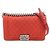 Borsa a tracolla Chanel Boy in pelle di vitello grana rossa Rosso