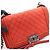 Borsa a tracolla Chanel Boy in pelle di vitello grana rossa Rosso - vista 12