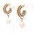 Orecchini a cerchio Christian Dior D-Renaissance Bianco D'oro - vista 2