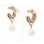 Orecchini a cerchio Christian Dior D-Renaissance Bianco D'oro - vista 3