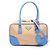 Borsa a mano 2-Way Prada Triangle Logo Blu Beige