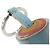 Hermès Portachiavi Hermes Carmen Tricolor Rosso Blu chiaro - vista 4