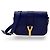 Saint Laurent Chyc Clutch Leather medium Blau