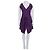 Vestido drapeado asimétrico morado Louis Vuitton - Talla M de segunda mano