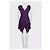 Vestido drapeado asimétrico morado Louis Vuitton - Talla M de segunda mano - vista 3