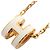 Hermès Hermes Mini Pop H Halskette Weiß Golden