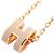 Hermès Hermes Mini Pop H Halskette Beige Golden