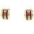 Hermès Hermes Cloisonné Emaille Clip-Ohrringe Schwarz Mehrfarben Golden