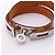 Hermès Bracciale Hermes Kelly Double Tour Marrone Argento - vista 3