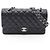 Borsa a tracolla Chanel Matelassé Double Flap Nero