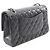 Borsa a tracolla Chanel Matelassé Double Flap Nero - vista 2