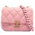 Borsa a spalla Chanel Mini Matelassé in pelle d'agnello Rosa