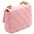 Borsa a spalla Chanel Mini Matelassé in pelle d'agnello Rosa - vista 2