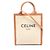 Céline Celine Small Vertical Cabas 2-Way Tote Bag Braun Roh