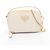 Saffiano Prada Triangle Logo Mini Pouch Schultertasche Weiß