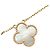 Collana Van Cleef & Arpels Vintage Alhambra in madreperla Bianco D'oro - vista 3