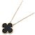 Collana Van Cleef & Arpels Vintage Alhambra Onyx Nero D'oro
