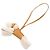 Charm Hermès Buddy Marrone e Bianco in Pelliccia e Agnello