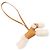 Charm Hermès Buddy Marrone e Bianco in Pelliccia e Agnello - vista 2