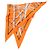 Hermès Foulard Triangolare Hermes Pointu Bolduc Marrone Arancione