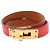 Hermès Bracciale Charm Hermes Mini Kelly Double Tour Rosso D'oro