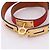 Hermès Bracciale Charm Hermes Mini Kelly Double Tour Rosso D'oro - vista 3