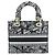 Borsa a mano media Lady D-Lite Christian Dior Plan de Paris Nero Bianco - vista 2