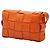 Borsa a tracolla Bottega Veneta Maxi Intrecciato Cassette Arancione - vista 2