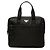 Sac business Prada avec plaque logo triangle Noir