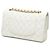 Borsa a tracolla Chanel Coco Mark Double Flap Matelassé Bianco - vista 2