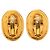 Orecchini a clip Chanel Vintage Coco Mark D'oro - vista 2