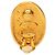 Orecchini a clip Chanel Vintage Coco Mark D'oro - vista 3
