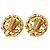 Chanel Coco Mark Runde Ohrringe Golden - Ansicht 2