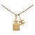 Colar com motivo de frasco de perfume Chanel Coco Mark Dourado