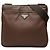 Borsa a tracolla Prada con placca logo triangolare Marrone