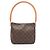 Borsa a tracolla Louis Vuitton Looping MM Monogram Marrone