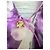 Top de seda Roberto Cavalli morado con estampado abstracto Blanco Dorado Púrpura - vista 2