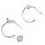 Pendientes Cartier Juste un Clou en oro blanco - vista 3