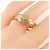 Anello Cartier Trinity in oro rosa bianco e giallo 18K - vista 4