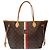 Borsa LOUIS VUITTON Neverfull in Tela Marrone - 103888