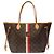 Borsa LOUIS VUITTON Neverfull in Tela Marrone - 103888 - vista 3