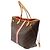 Borsa LOUIS VUITTON Neverfull in Tela Marrone - 103888 - vista 6