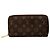 Cartera larga Zippy Monogram Louis Vuitton marrón Castaño