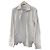 Camisa Christian Dior de algodón con rayas azules Blanco
