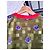 Autre Marque Camiseta verde a cuadros con flores moradas Roja Púrpura - vista 5