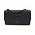 Chanel So Black Borsa a Tracolla Doppia Patta Pelle Chevron Nero