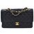Timeless Borsa Chanel Classic Double Flap Nero Pelle d'Agnello