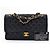 Timeless Borsa Chanel Classic Double Flap Nero Pelle d'Agnello - vista 2